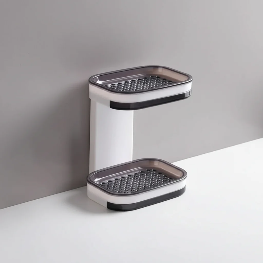 Wall-Mounted Soap Holder with Enhanced Drainage Design