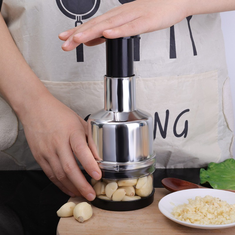 Effortless Garlic & Vegetable Chopper – Manual Prep Tool