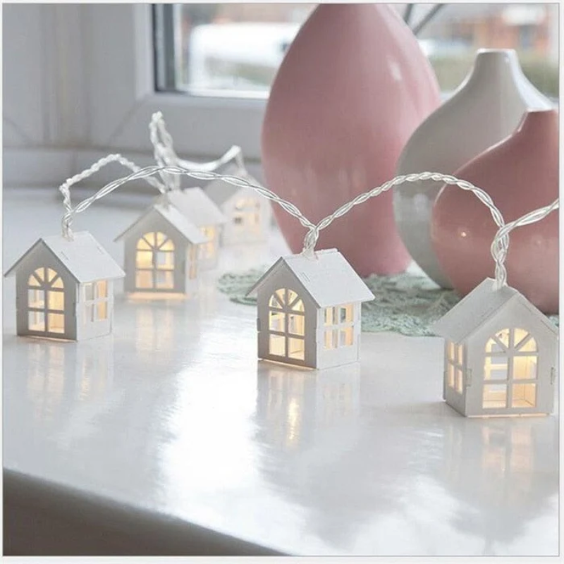 Charming Wooden Village Lights for Festive Home Decor