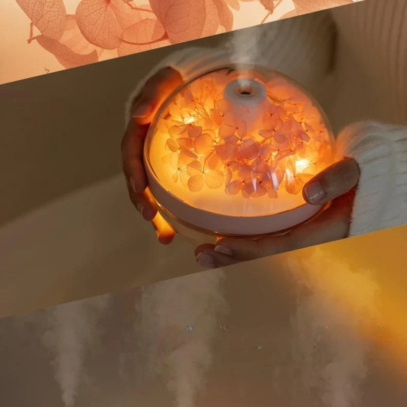 Floral Essence Rechargeable Humidifier with Soft Glow