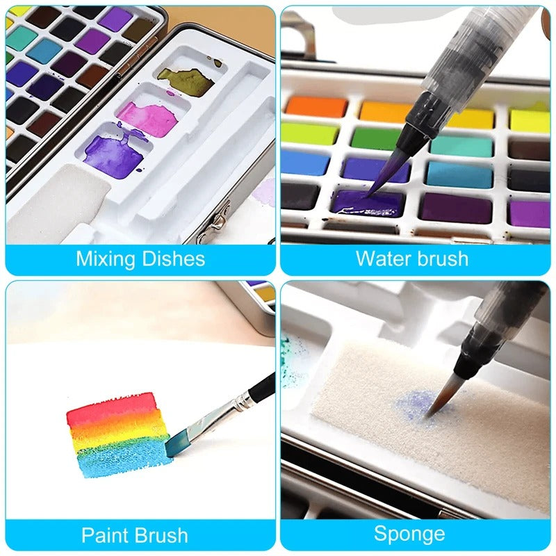 Deluxe Travel Watercolor Palette for Creative Minds