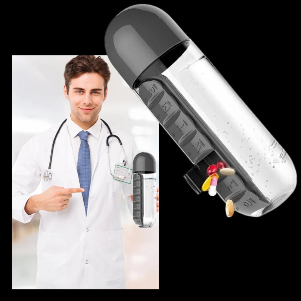 Hydration Companion with Medication Organizer
