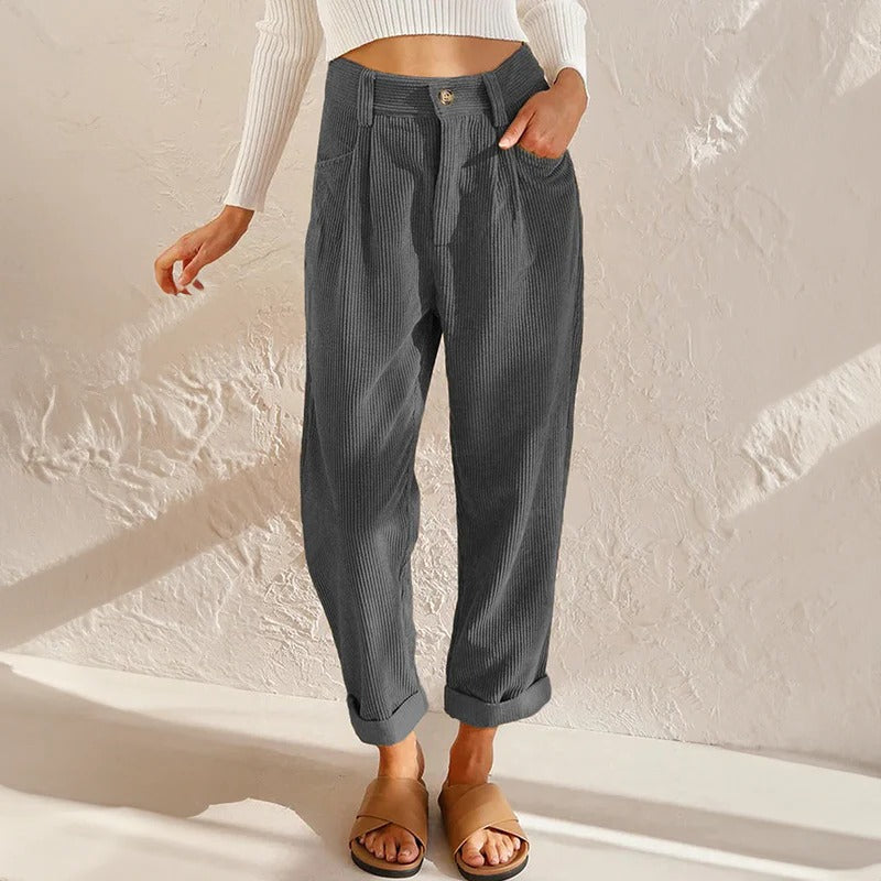 Everyday Comfort Corduroy Trousers for Women