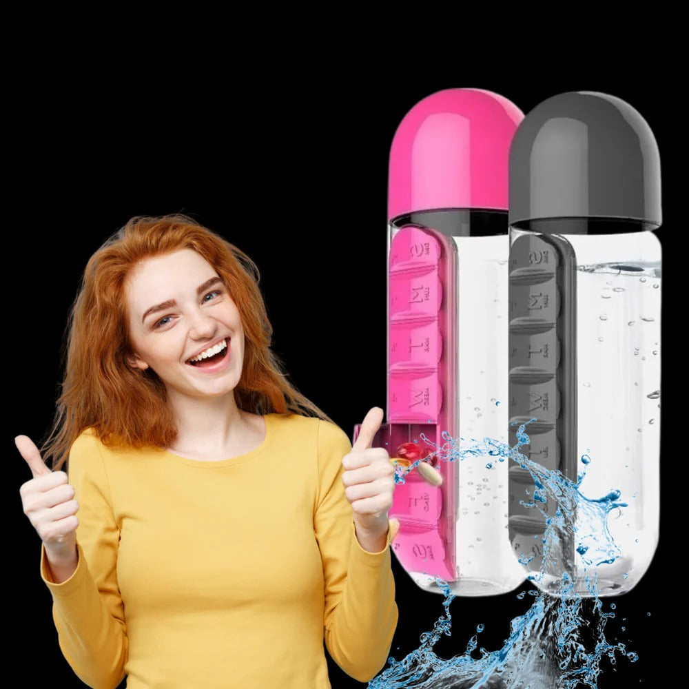 Hydration Companion with Medication Organizer
