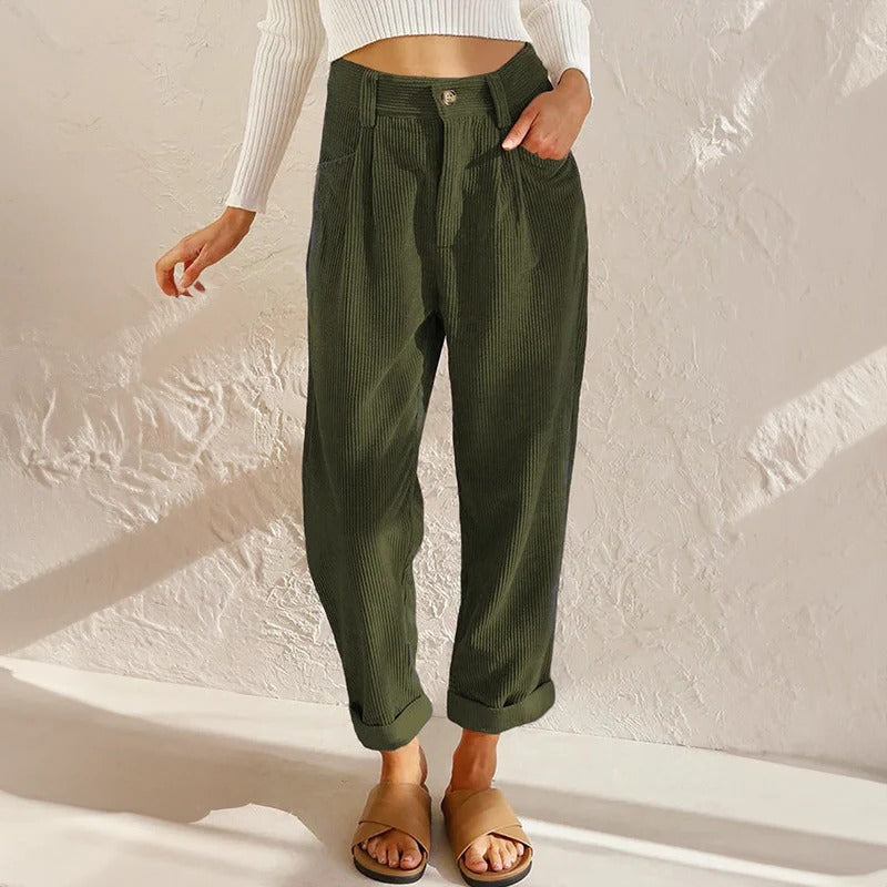 Everyday Comfort Corduroy Trousers for Women
