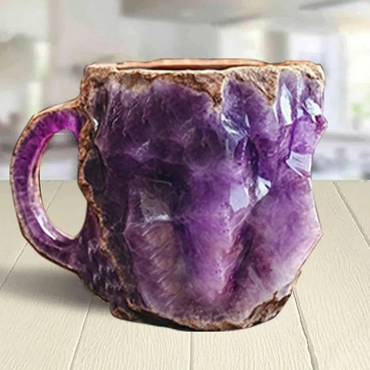Elegant Resin Coffee Mugs with Crystal-Like Finish