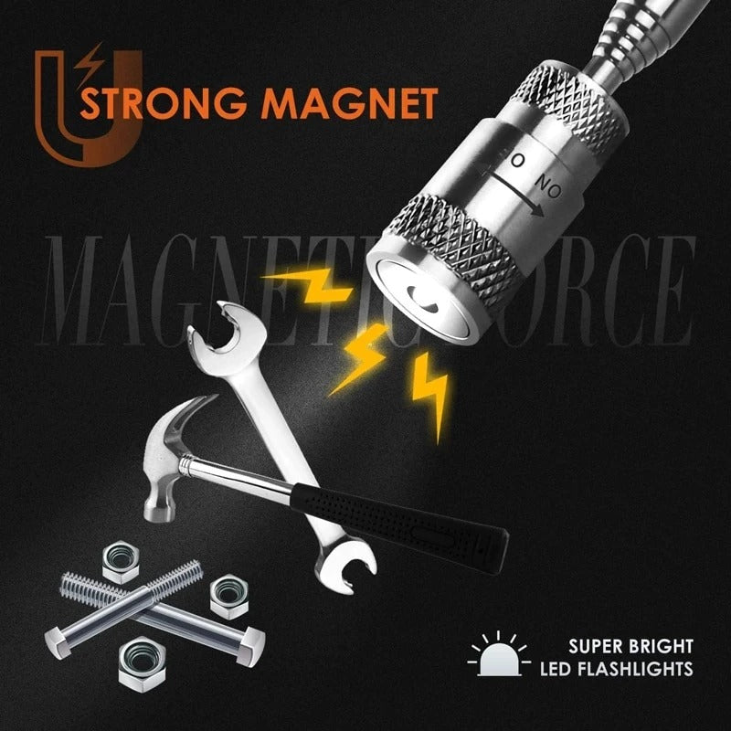 Extendable Magnetic Retrieval Tool with Bright LED Light