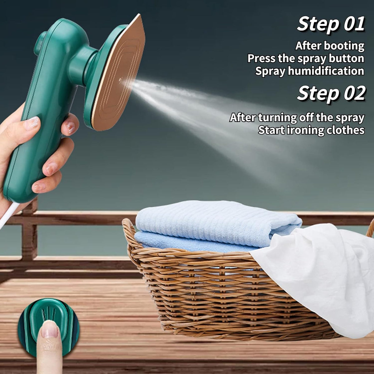 Travel-Ready Steam Iron for Effortless Wrinkle Removal