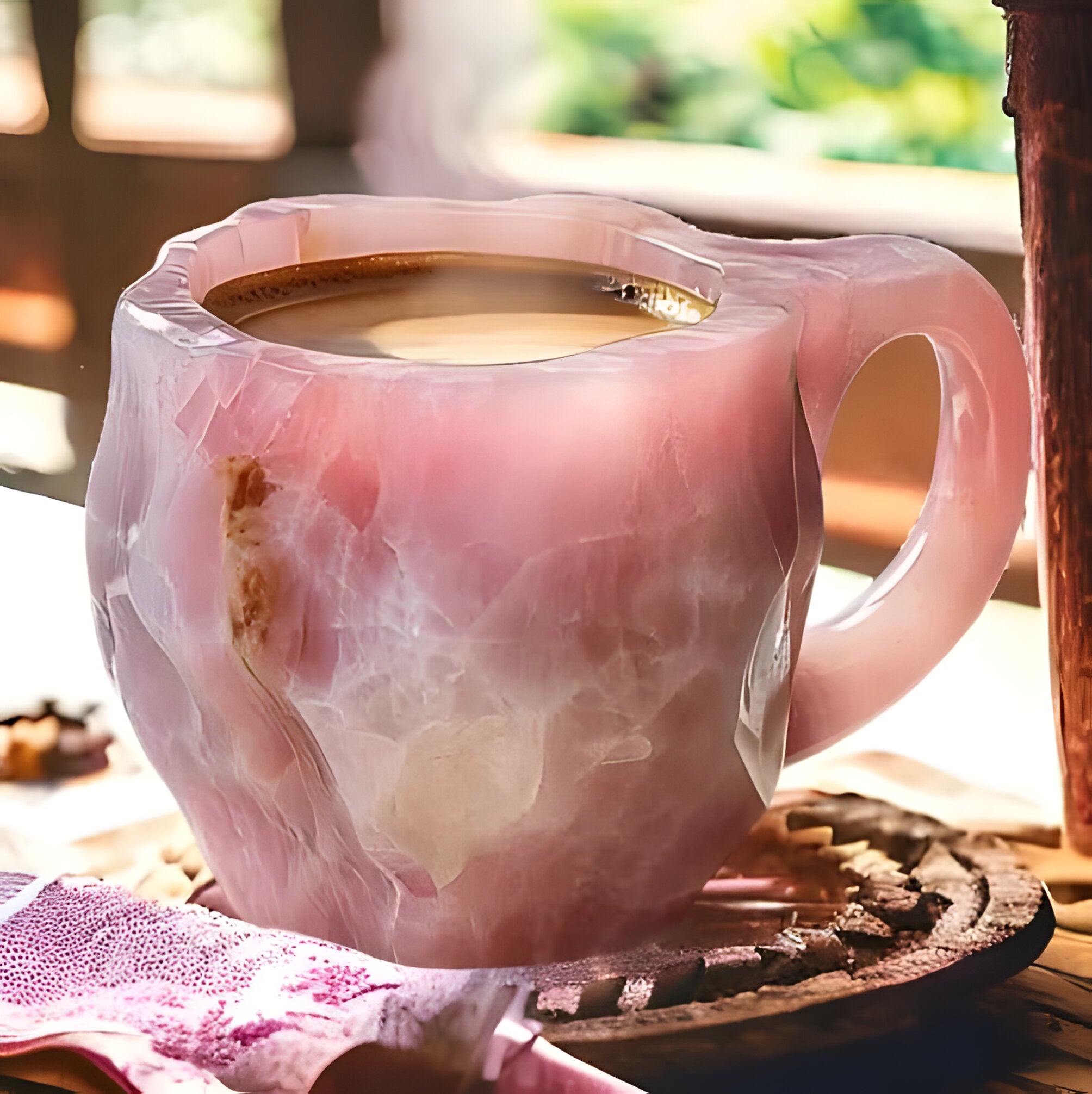 Elegant Resin Coffee Mugs with Crystal-Like Finish
