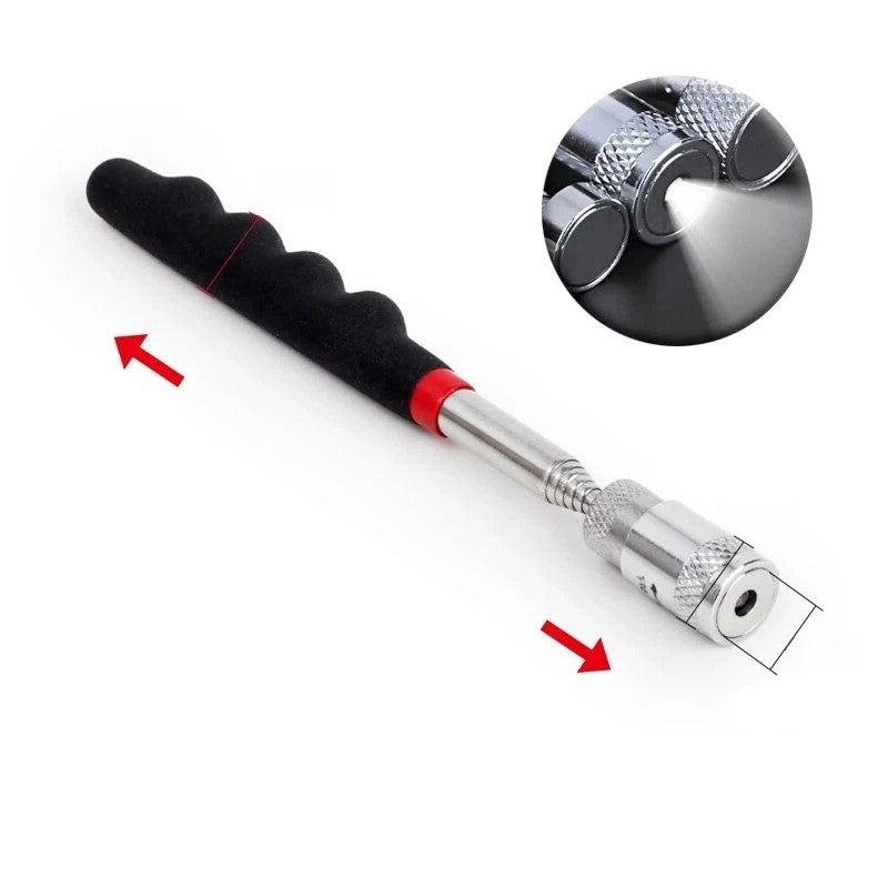 Extendable Magnetic Retrieval Tool with Bright LED Light