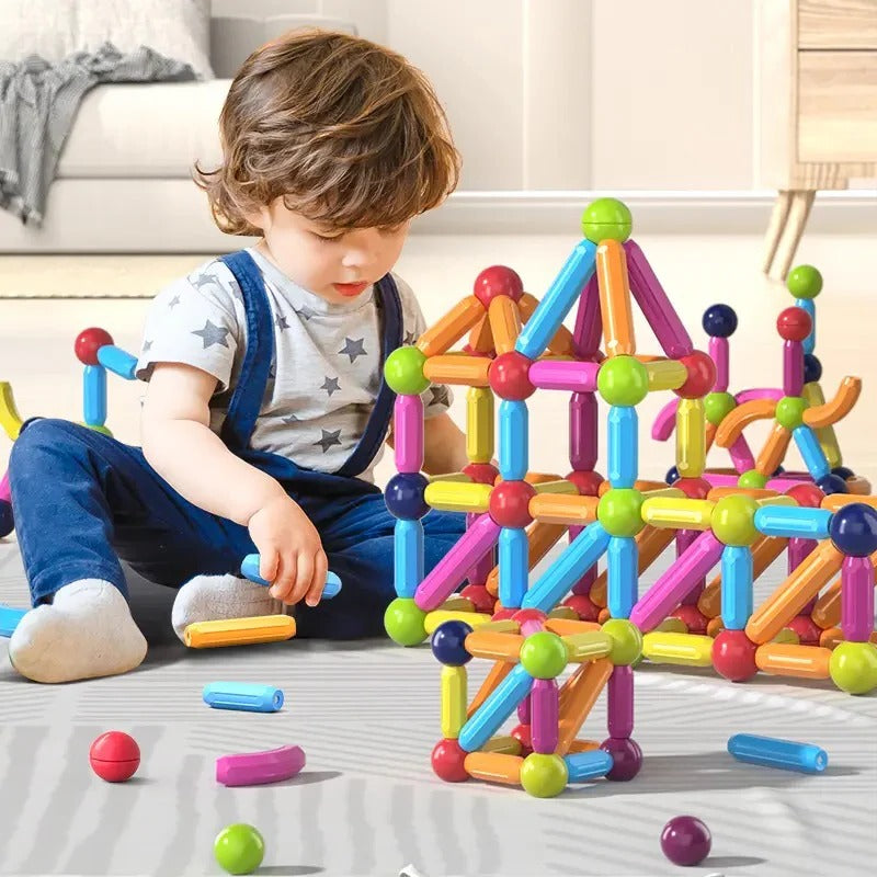 Creative Magnetic Construction Tiles for Imaginative Play