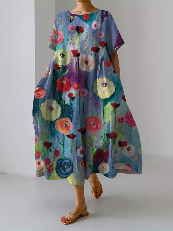 Art-Inspired Loose-Fit Dress for Effortless Style