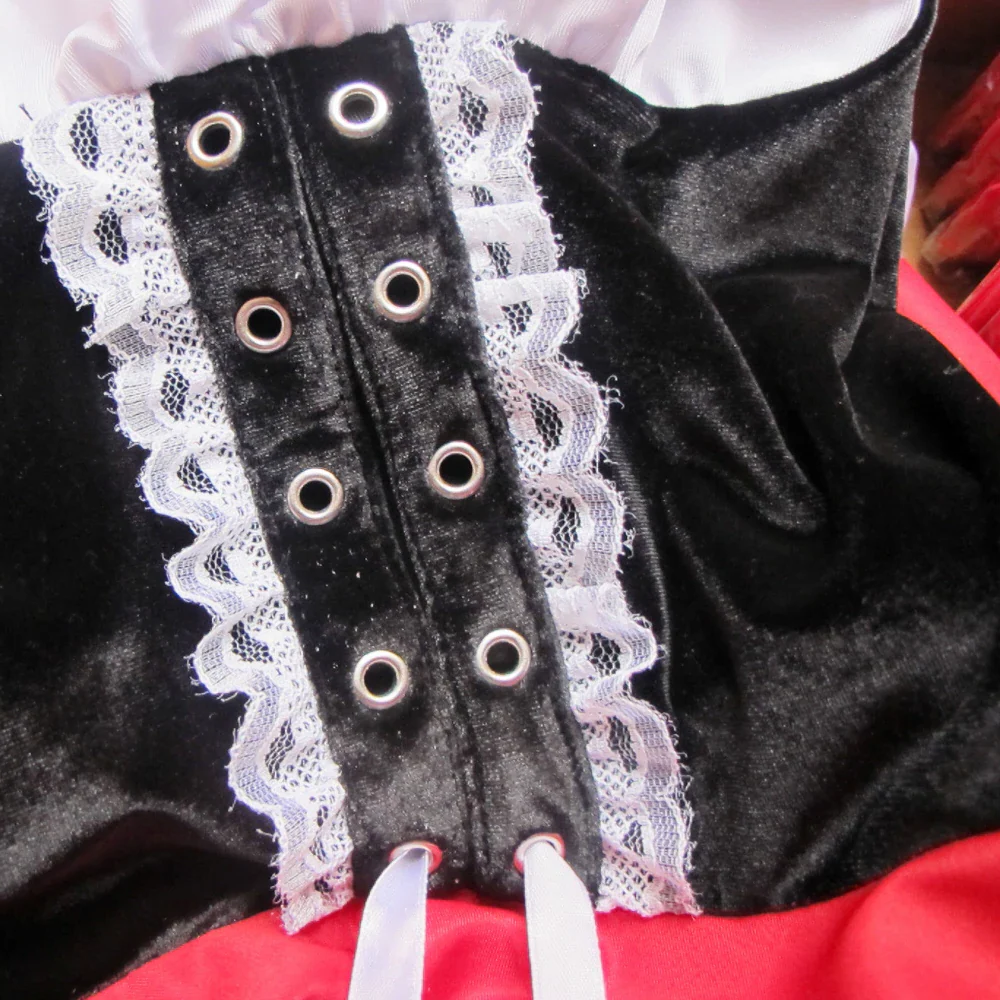 Enchanting Crimson Hooded Dress for Women
