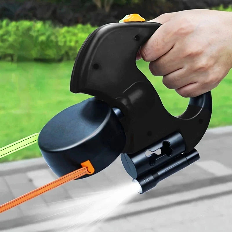 Smart Dual Dog Leash with Light & Cleanup Convenience