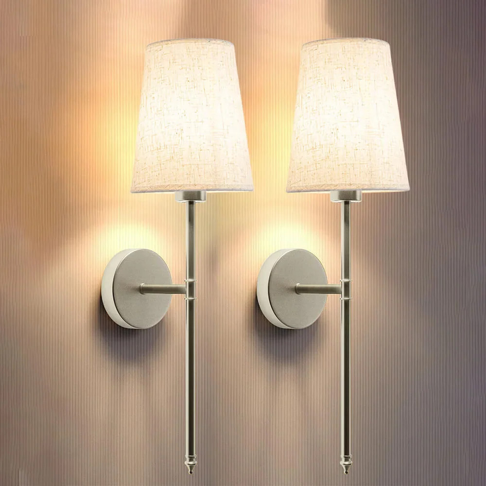 Chic Wireless Wall Sconces (SET OF 2 + 2 FREE BULBS)