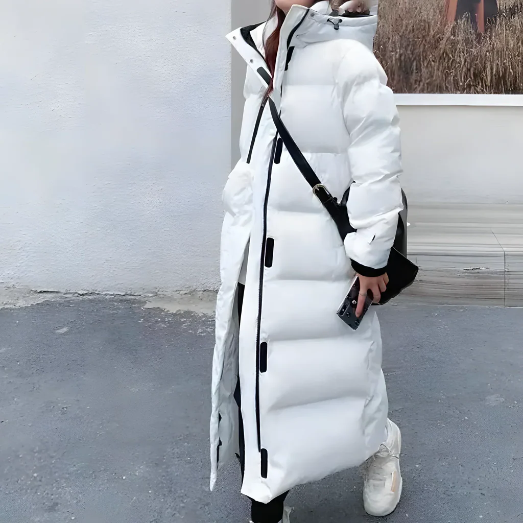 Chic and Weather-Resistant Long Coat for Women