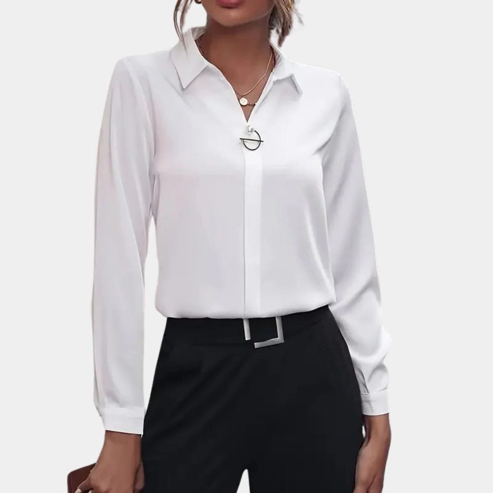Chic Solid Color Women's Blouse for Every Occasion