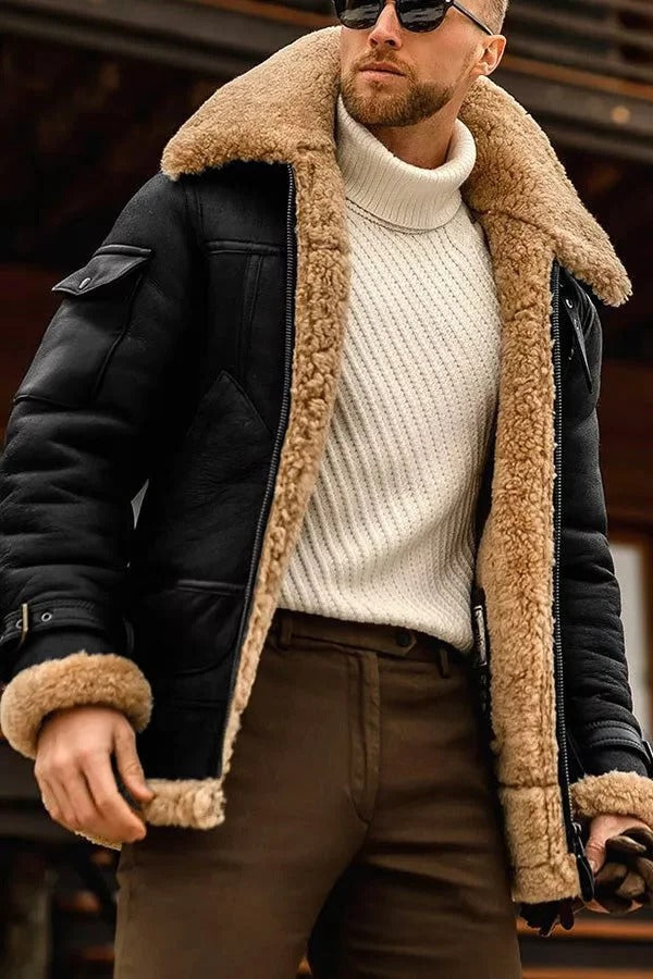 Men's Classic Sheepskin Flying Jacket