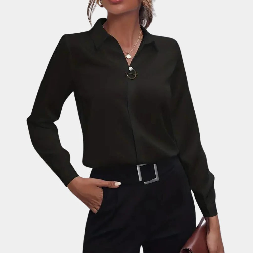 Chic Solid Color Women's Blouse for Every Occasion