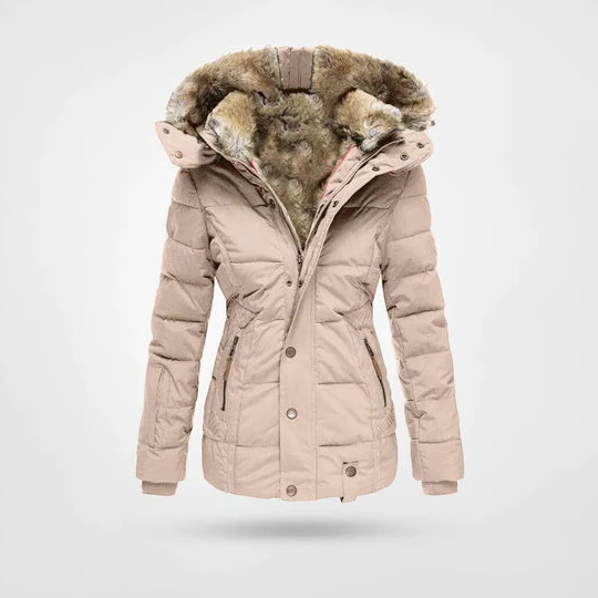 Chic Insulated Winter Coat with Hood and Multiple Pockets