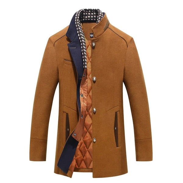 Sophisticated Wool Overcoat for Men