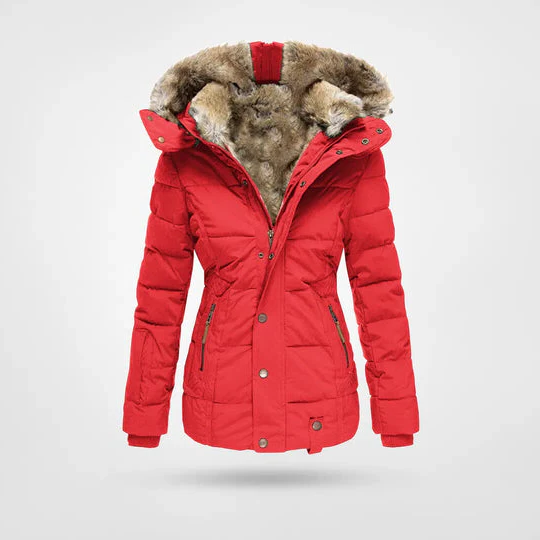 Chic Insulated Winter Coat with Hood and Multiple Pockets