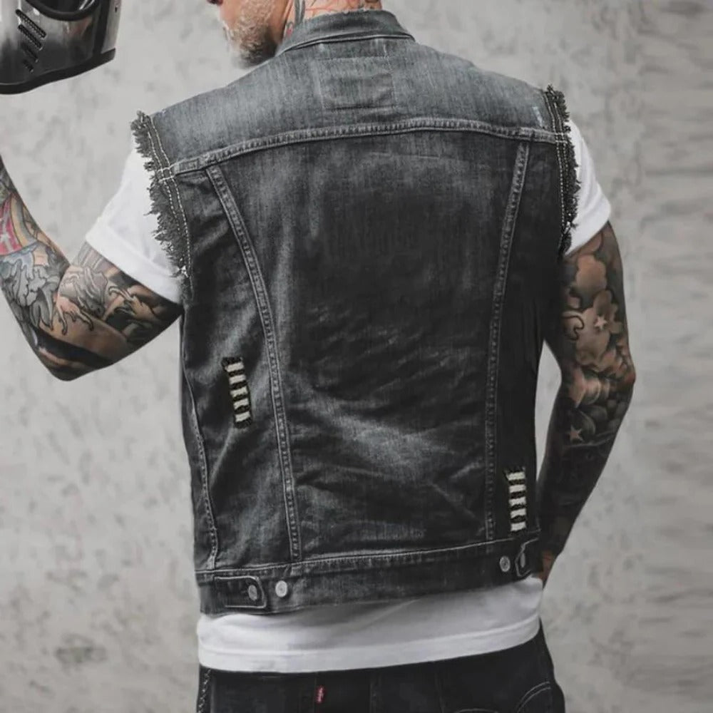 Classic Urban Denim Vest for Men