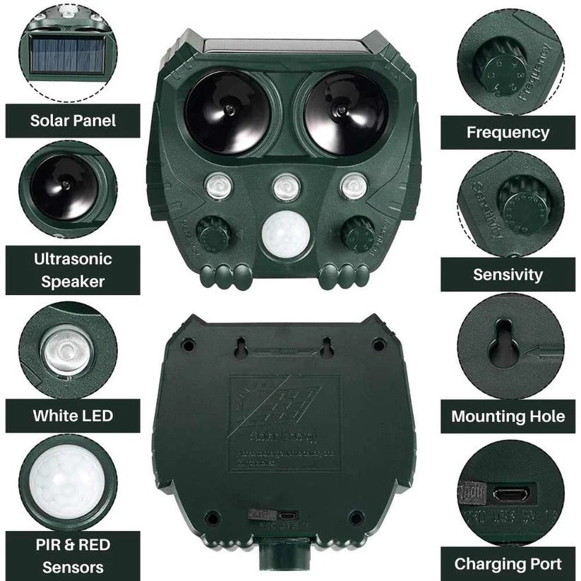 Eco-Friendly Motion-Activated Animal Deterrent Device