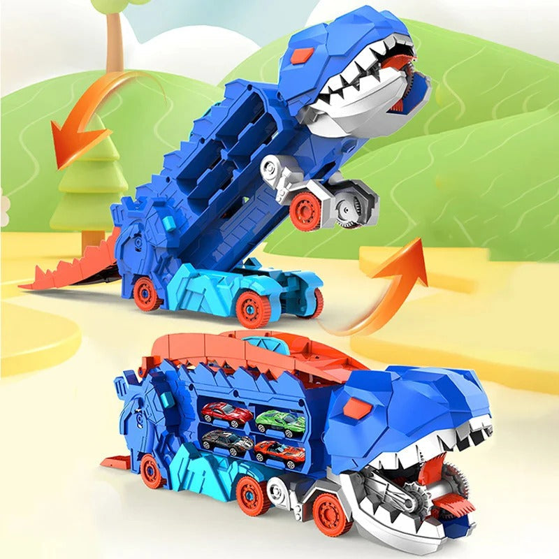 Transforming Dino Racer with Storage & Tracks