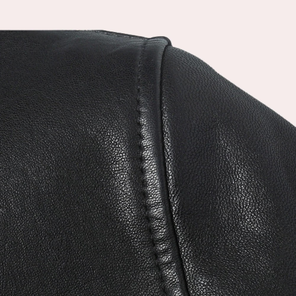 Stylish Men's Genuine Leather Jacket for All Seasons
