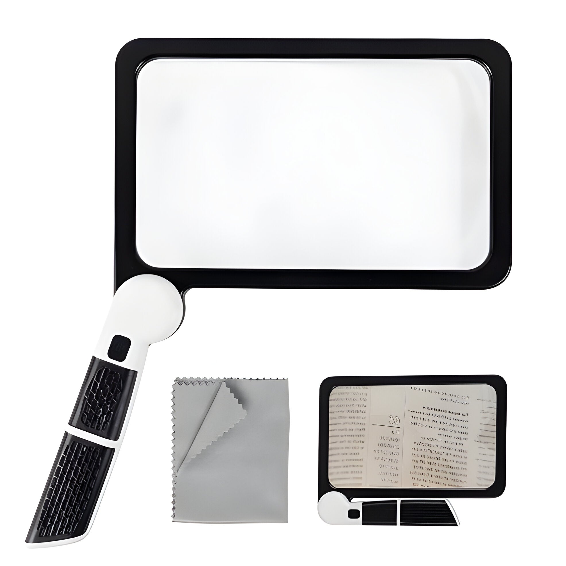 Compact LED Magnifier with Adjustable Handle