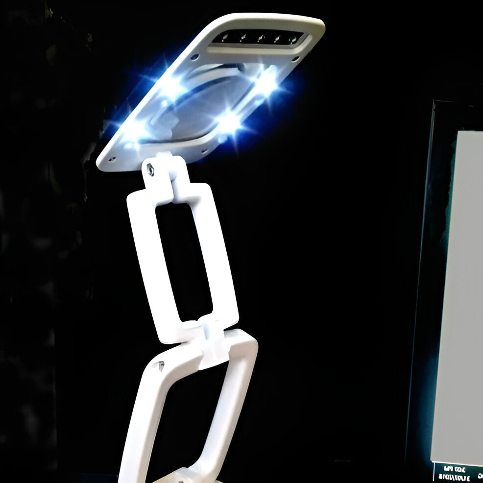 Versatile Floor Magnifier with Adjustable Lighting
