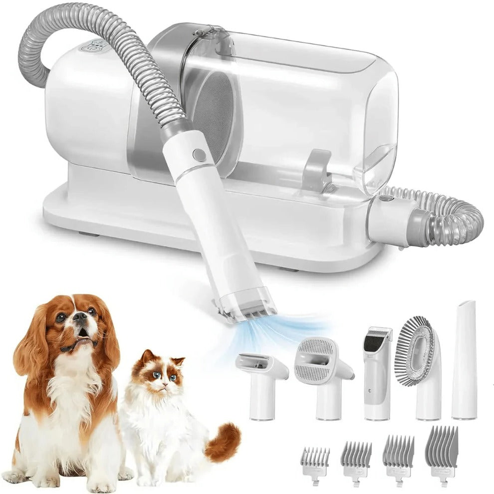 Quiet Pet Grooming Vacuum with Clippers & Brush Set | 77.7oz Bin