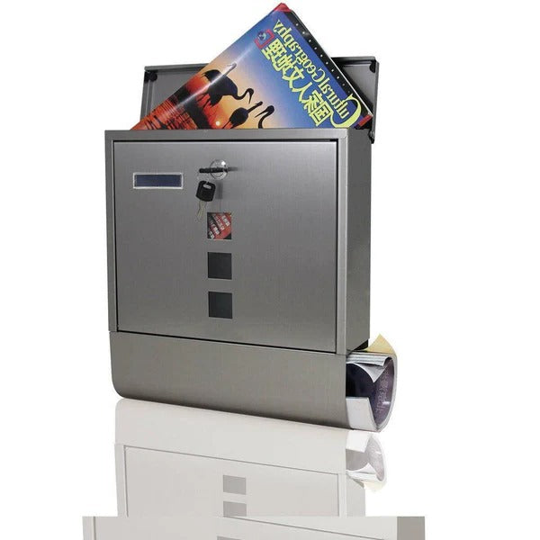 Sturdy Vertical Wall-Mounted Lockable Mailbox for Home
