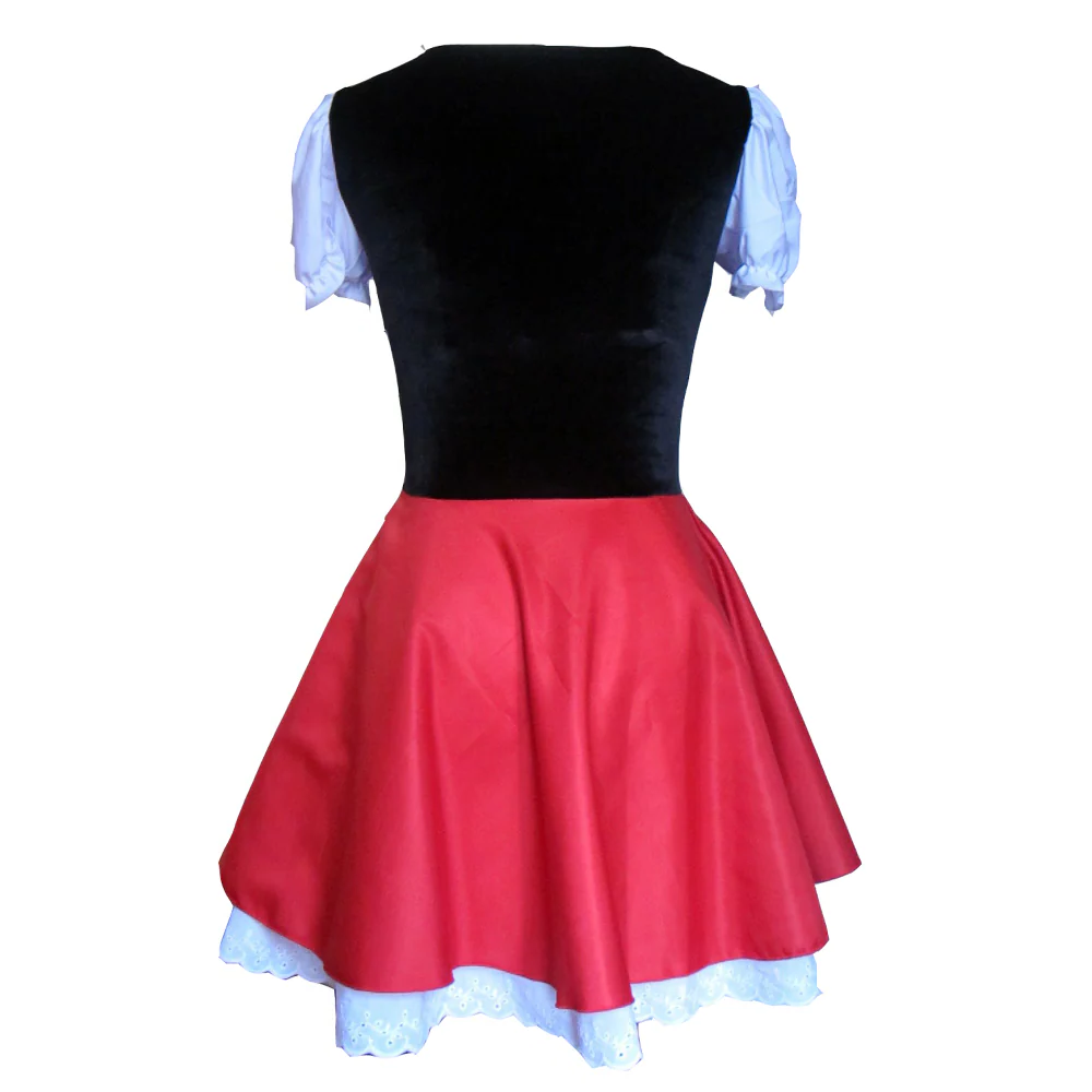 Enchanting Crimson Hooded Dress for Women