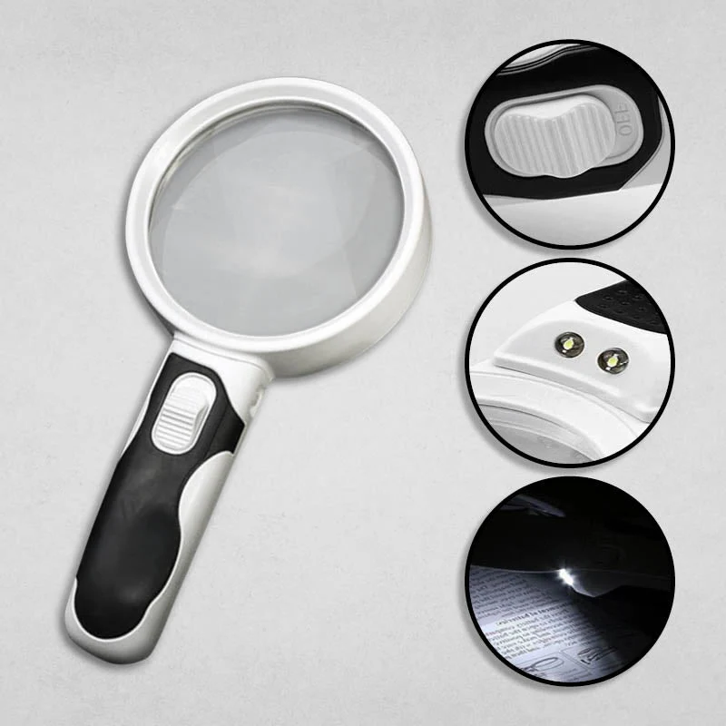 Illuminated Handheld Magnifier – Perfect for Reading Small Text