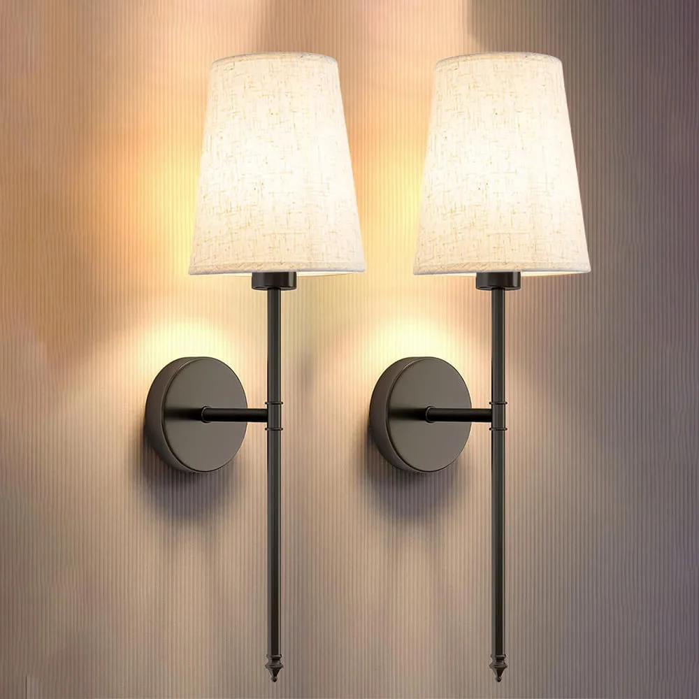 Chic Wireless Wall Sconces (SET OF 2 + 2 FREE BULBS)