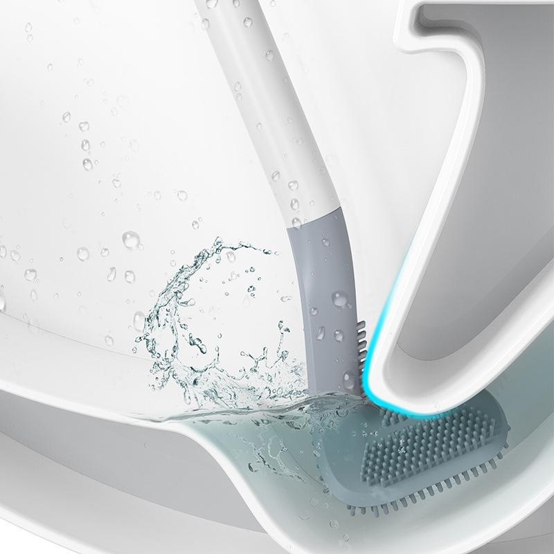 Effortless Bathroom Scrubber with Stylish Mounting