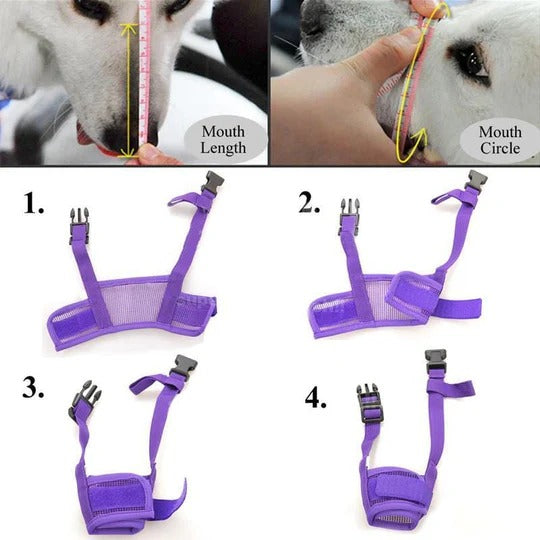 ComfortFit Adjustable Dog Muzzle – Breathable Mesh for Safe Handling