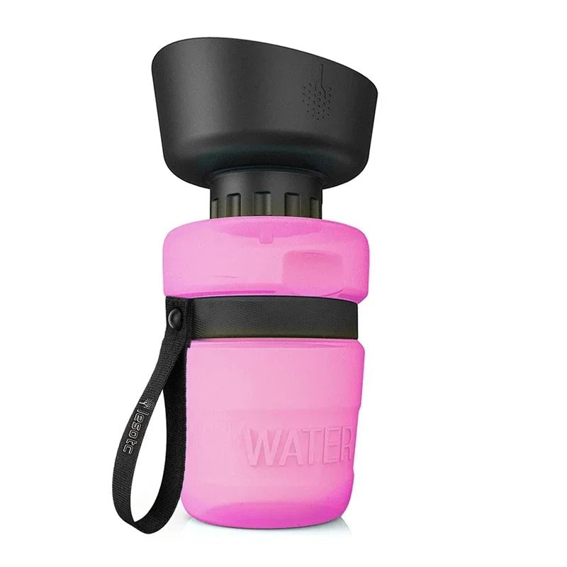 Compact Travel Dog Hydration Bottle with Collapsible Bowl
