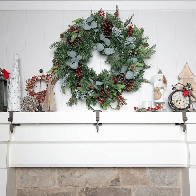 Elegant Mantle Stocking and Garland Holders