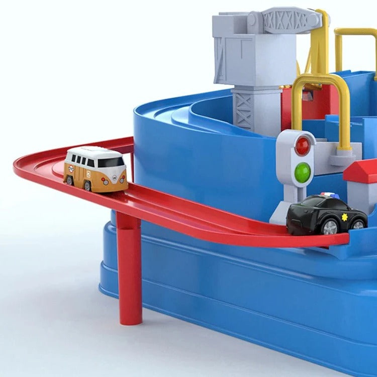 Interactive Mechanical Vehicle Track Playset for Kids