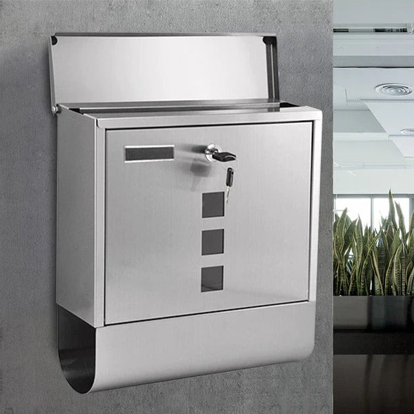Sturdy Vertical Wall-Mounted Lockable Mailbox for Home