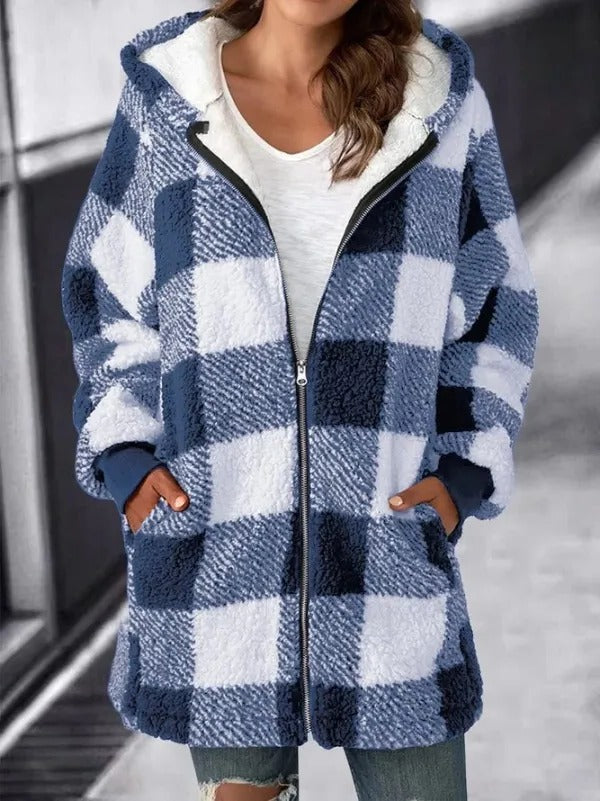 Cozy Checked Oversized Hoodie for Everyday Comfort