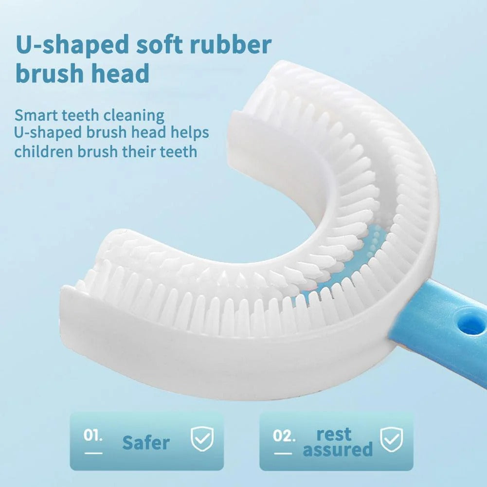 Child-Friendly 360-Degree Toothbrush for Easy Cleaning
