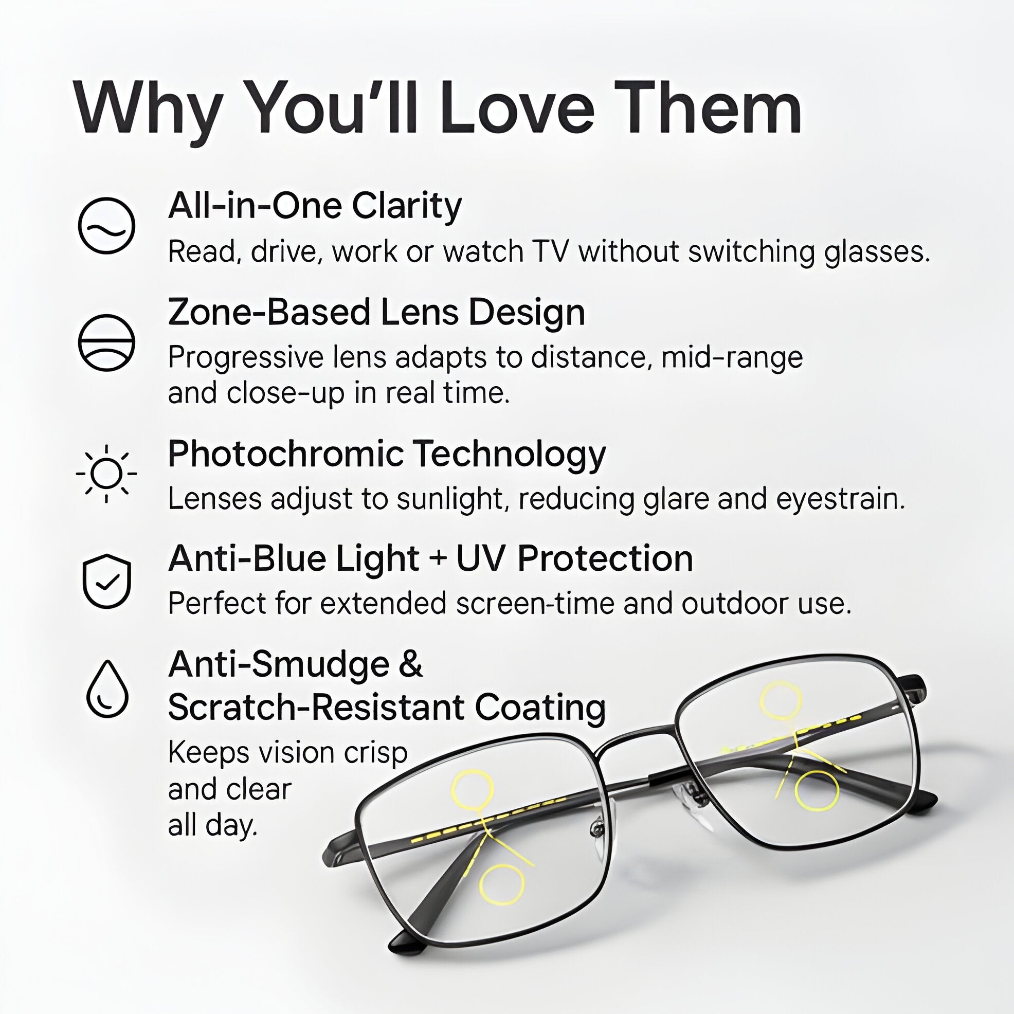 Versatile All-in-One Vision Glasses