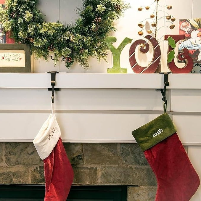 Elegant Mantle Stocking and Garland Holders