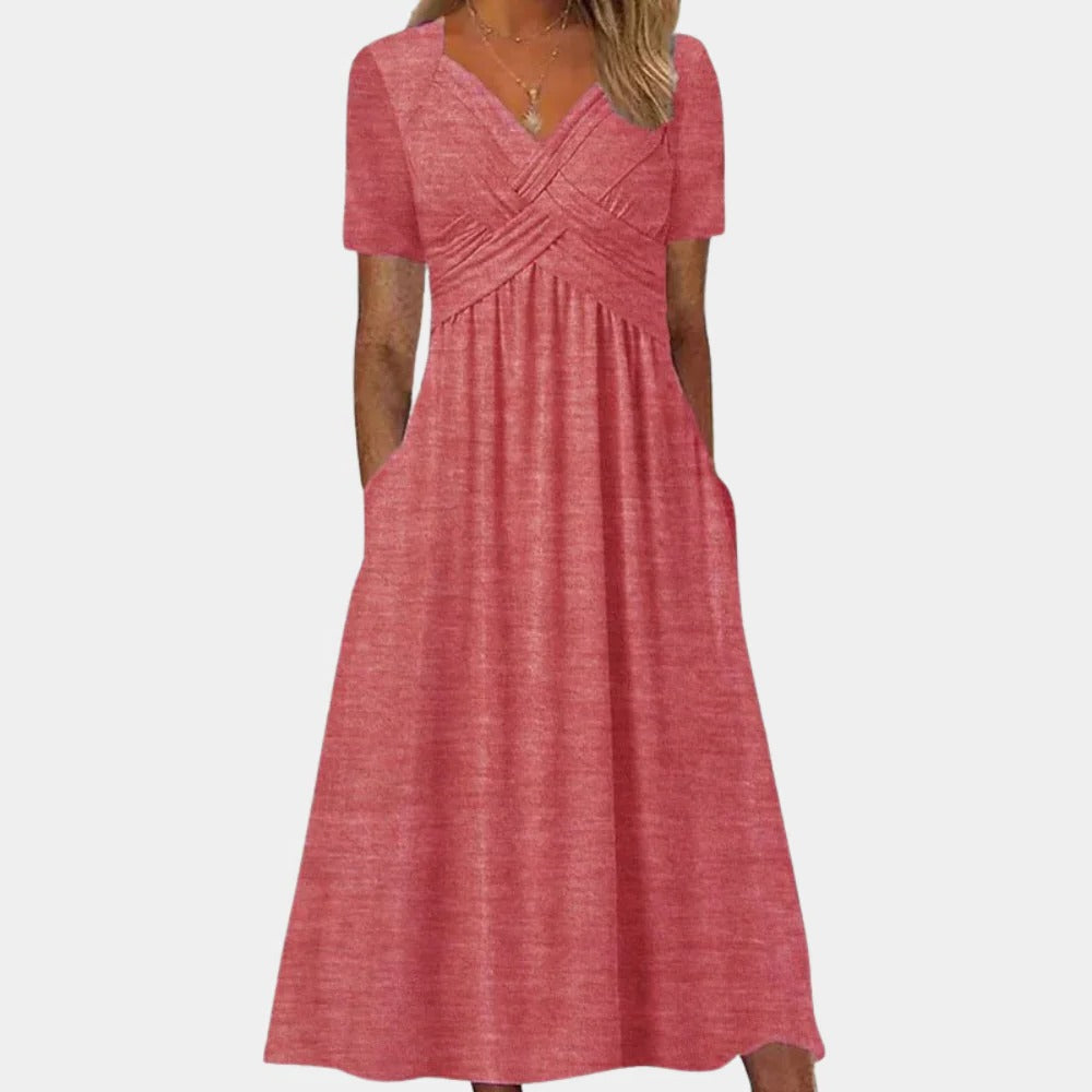 Chic V-Neck Summer Dress for Effortless Style