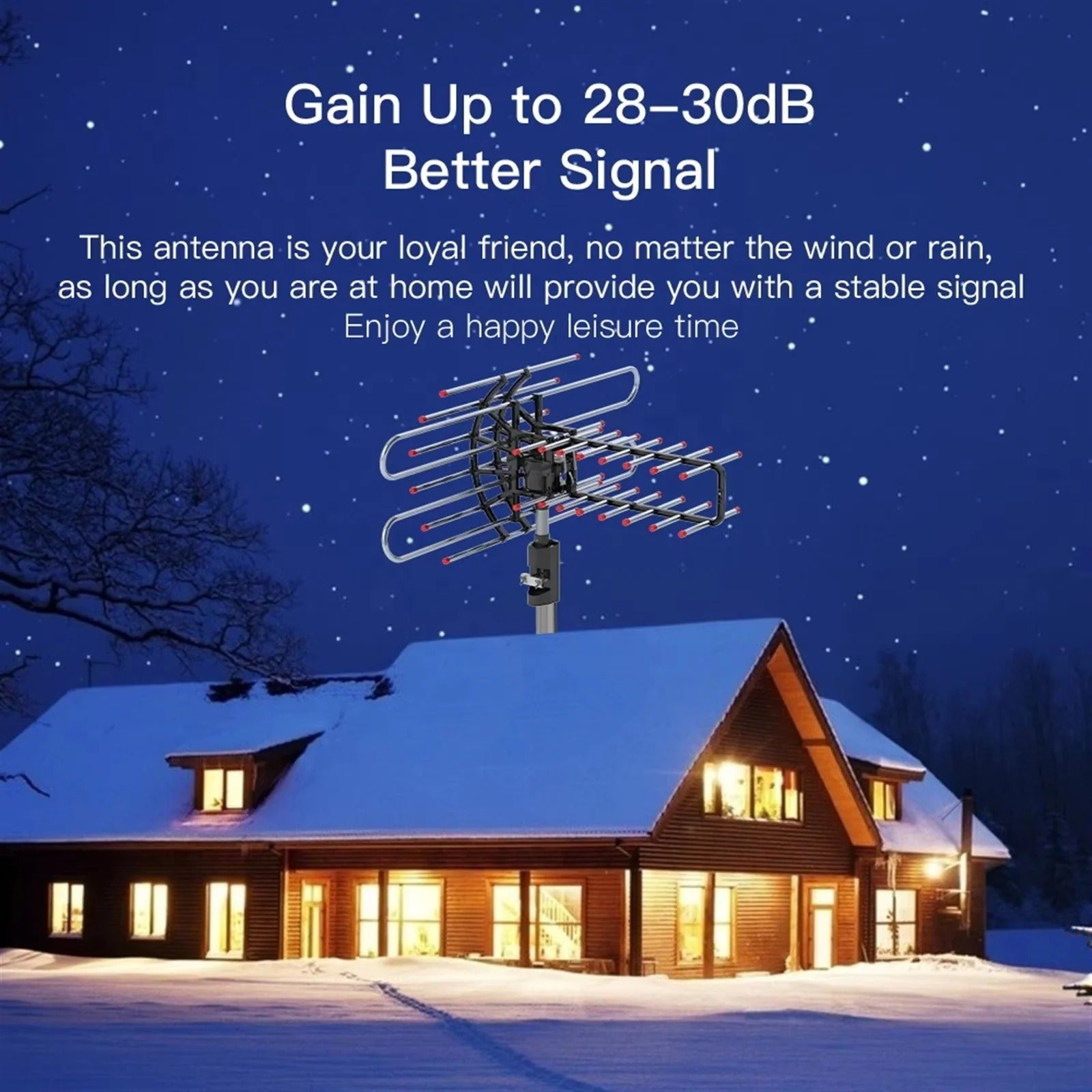 AllView Pro Outdoor TV Antenna – 360° Reception & Dual Outputs