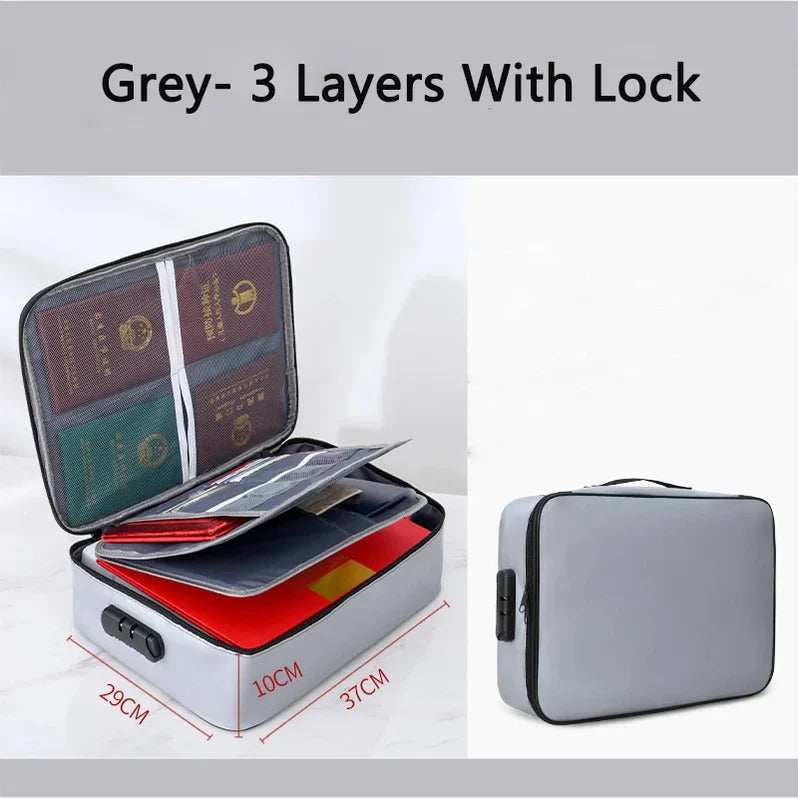 Multi-Layered Secure Document Holder for Travel and Storage